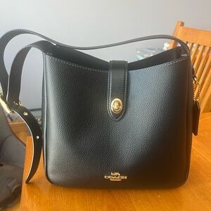 Coach Black Pebbled Leather Shoulder Bag